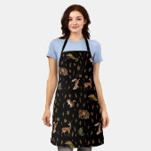 Tablier Animaux de forêt automnale Feuilles d'automne (Porté)