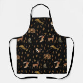 Tablier Animaux de forêt automnale Feuilles d'automne (Recto)