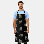 Tablier Animaux de la jungle léopard doré noir moderne (Porté)