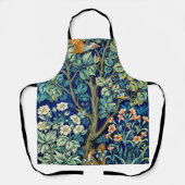Tablier Animaux et fleurs, forêt, William Morris (Recto)