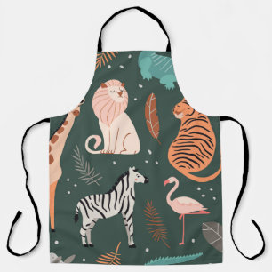 Tablier Animaux exotiques : Motif Tropical foncé pour enfa