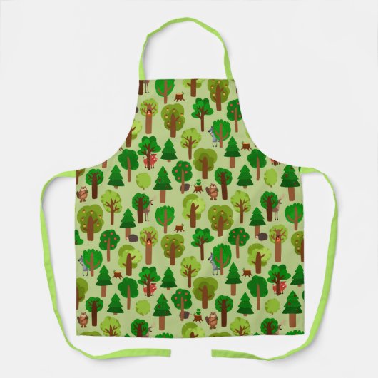 Tablier Animaux forestiers adorables (Recto)