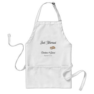 Tablier Anneaux de Mariage Personnalisés Nom Date Mariés