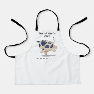 Tablier Année de l'animal zodiaque Ox Cute 2021