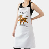 Tablier Année du Tiger Cute Zodiac Animal 2022 (Insitu)