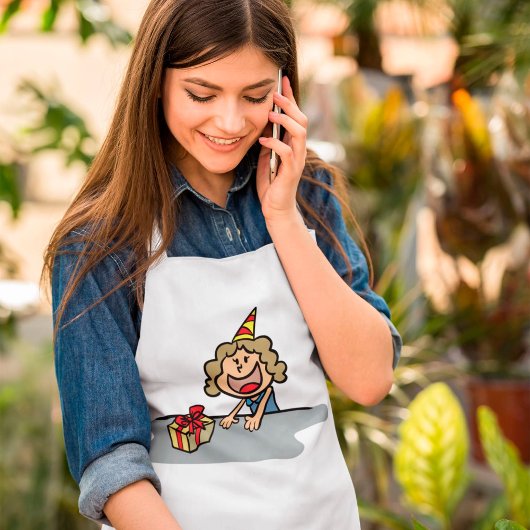 Tablier Anniversaire Fille Avec Un Cadeau