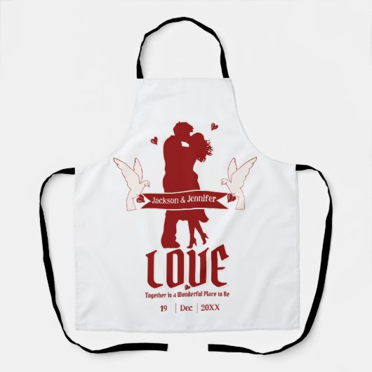 Tablier Anniversaire mariage personnalisable (Recto)