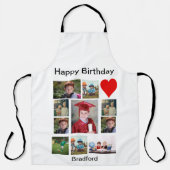 Tablier Anniversaire moderne personnalisé 11 Photo Collage (Recto)
