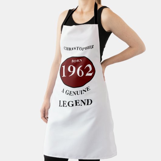 Tablier Anniversaire personnalisé Ajouter un nom Année Fêt (Insitu)