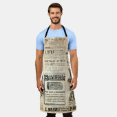 Tablier Annonce de journal français 1897 (Porté)