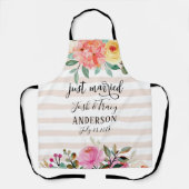Tablier Annonce de mariage Rose Péonie (Recto)