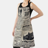 Tablier Annonces de journaux allemands antiques 1917 (Insitu)