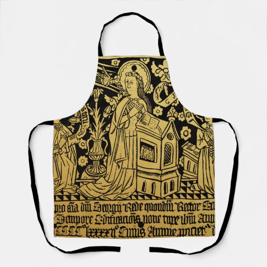 Tablier Annonciation en caoutchouc en laiton Tudor Mary An (Recto)