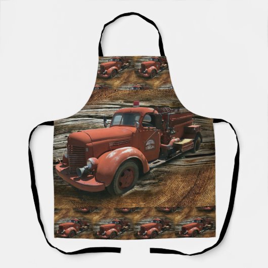 Tablier Antique Fire Truck Vintage Fire (Recto)