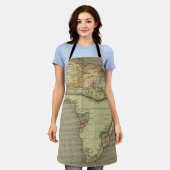 Tablier Antique vieille carte inspirée (Porté)