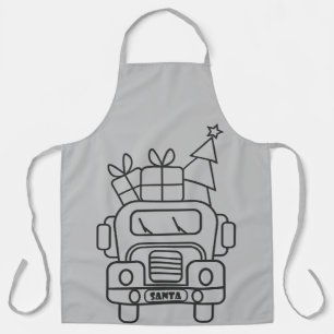 Tablier Aperçu camion de Noël Père Noël voiture vue avant