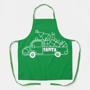Tablier Aperçu camion de Noël Père Noël vue côté voiture