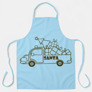 Tablier Aperçu camion de Noël Père Noël vue côté voiture