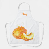 Tablier Aperon personnalisable de melon d'aquarelle (Recto)
