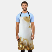 Tablier Appartement de Noël Feuille d'or (Porté)