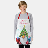 Tablier Appartement de Noël Happy Gnome avec cadeaux (Porté)