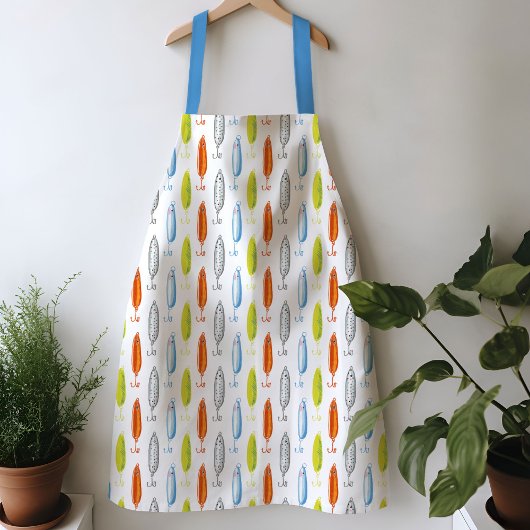 Tablier Appât de pêche illustré
