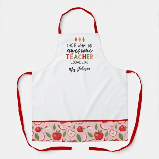Tablier Apple enseignant moderne génial (Recto)