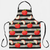 Tablier Apple Modern Black & White Strips (Recto)