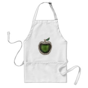 Tablier Apple vert orné de bijoux