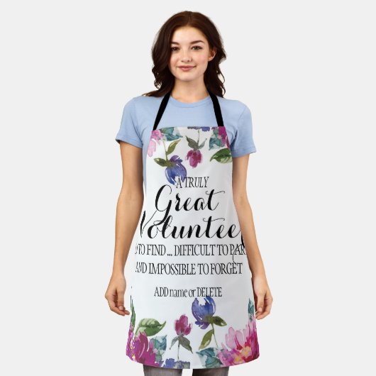 Tablier Appréciation du Merci de l'apron floral (Porté)