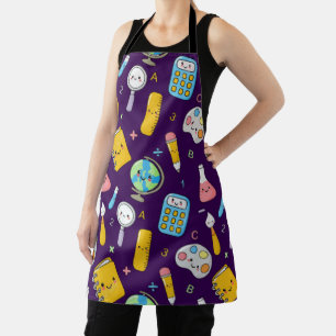 Tablier Apprentissage Ludique – Motif Sans Couture d'Éduca