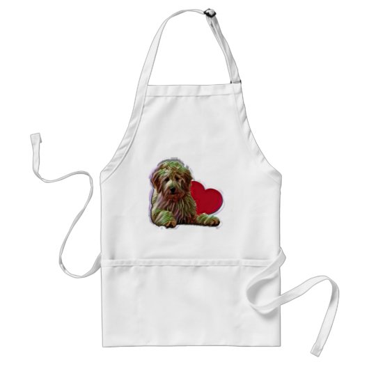 Tablier Apricot Goldendoodle Coeur (Devant)
