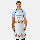 Tablier Apron - 3 poulets cuisine française (Porté)