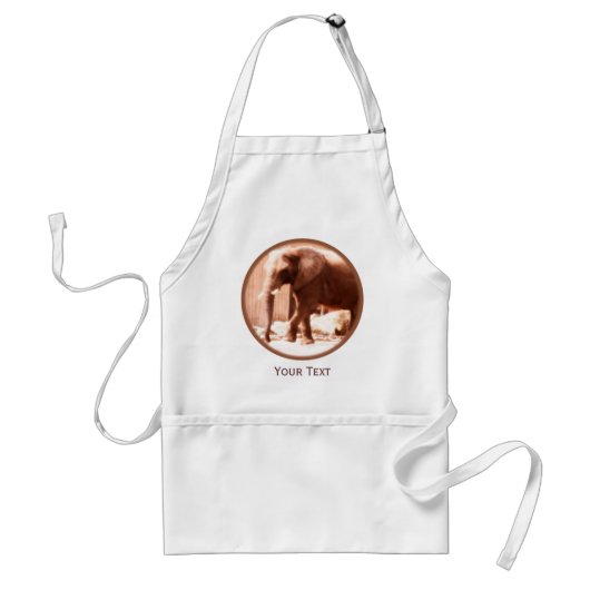 Tablier Apron africain des éléphants (Devant)