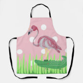 Tablier Apron Alligator Flamant rose féminin (Recto)