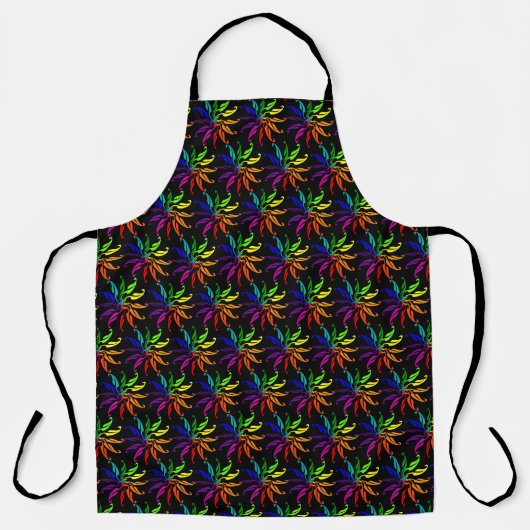 Tablier Apron (ao) - Roues couleur feuillu sur noir (Recto)