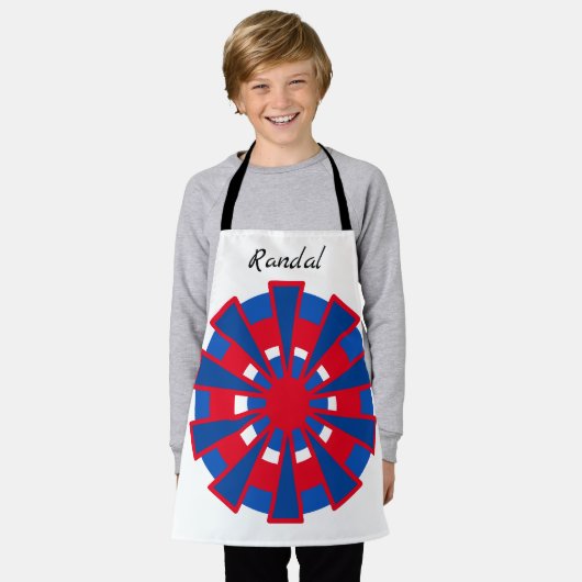 Tablier Apron (ao) - Triangles et cercles portant le nom (Porté)