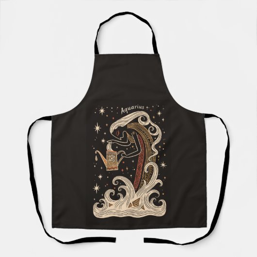 Tablier Apron Aquarius Celestial Zodiac Art (Recto)