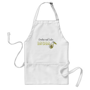 Tablier Apron avec avocat et l'inscription "maman".