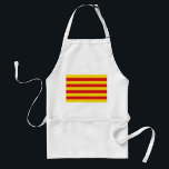Tablier Apron avec Drapeau de Catalogne<br><div class="desc">Montrez votre fierté catalane dans la cuisine, au grill, ou lors de toute activité créative avec ce tablier patriotique avec le Drapeau audacieux et emblématique de Catalogne. Orné des rayures rouge et jaune vibrantes de l'historique Senyera, cet espace est un parfait mélange de tradition et de fonctionnalité. Que vous prépariez...</div>