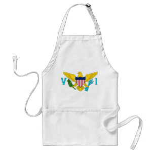 Tablier Apron avec drapeau des îles Vierges, États-Unis