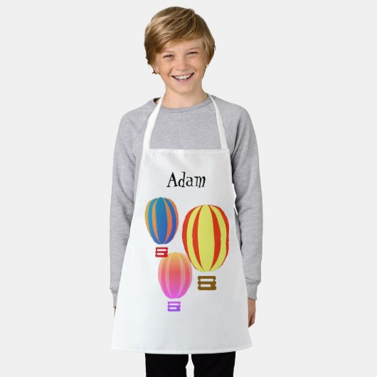 Tablier Apron - Ballons à air chaud avec nom (Porté)