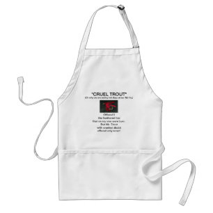 Tablier Apron "Black Ibis Wet Fly Cruel Truite"