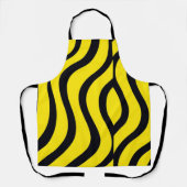 Tablier Apron Black & Yellow Wave Art (Recto)