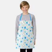 Tablier Apron-Blue Flowers Apron (Porté)