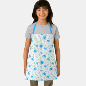 Tablier Apron-Blue Flowers Apron (Insitu)