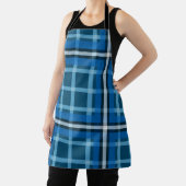 Tablier Apron Blue Tartan Plaid Check Pattern (Insitu)