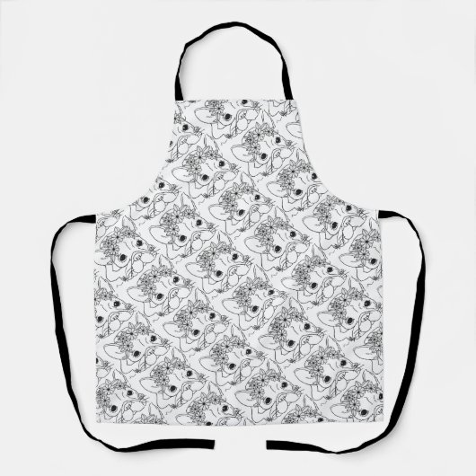 TABLIER APRON BULLDOG FRANÇAIS TOUTE PRINT (Recto)