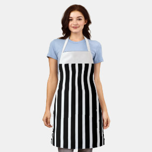 Tablier Apron Cafe Bande noire et blanche