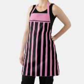 Tablier Apron Cafe Bande noire et rose (Insitu)